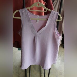 Zenana Sleeveless Top- lavender